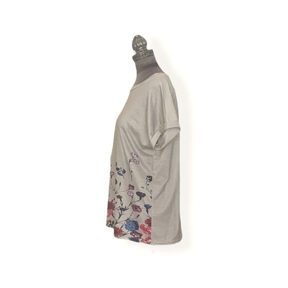 Miss Look Short Sleeve Tee Shirt Floral Print Size L - Picture 4 of 8